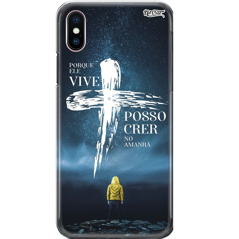 Capa Silicone NetCase Chapada Porque Ele Vive, Posso Crer no Amanhã