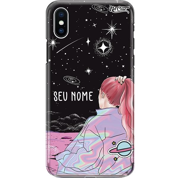 Capa Silicone NetCase Chapada Nome Redhead Girl: Space Planet