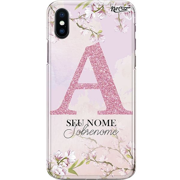 Capa Silicone NetCase Chapada Nome White Flowers