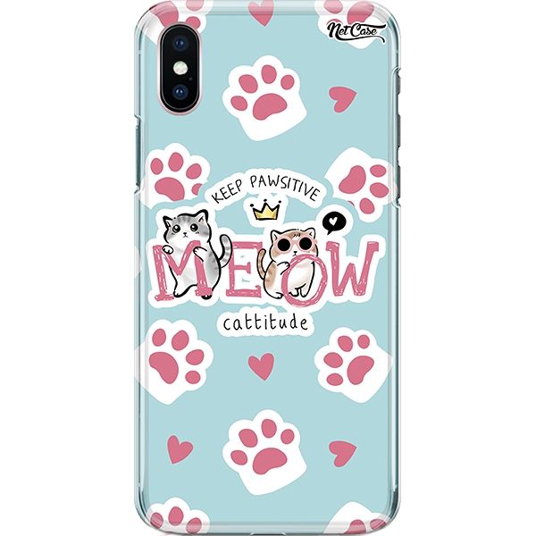 Capa Silicone NetCase Chapada Keep Pawsitive Meow Cattitude