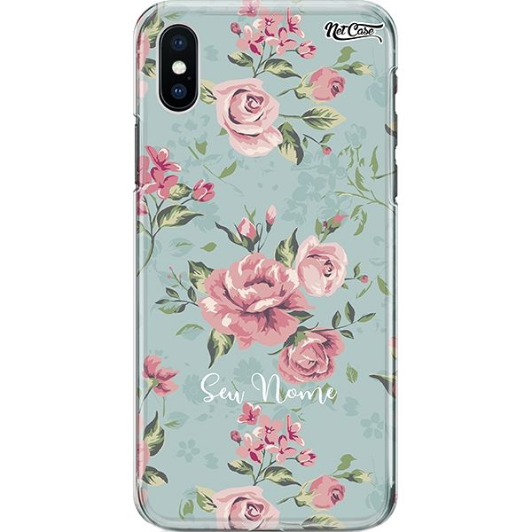 Capa Silicone NetCase Chapada Nome Blooming Roses