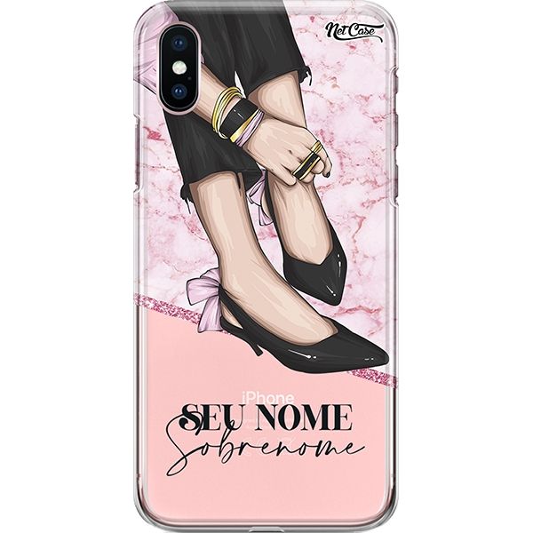 Capa Silicone NetCase Transparente Nome High Heels