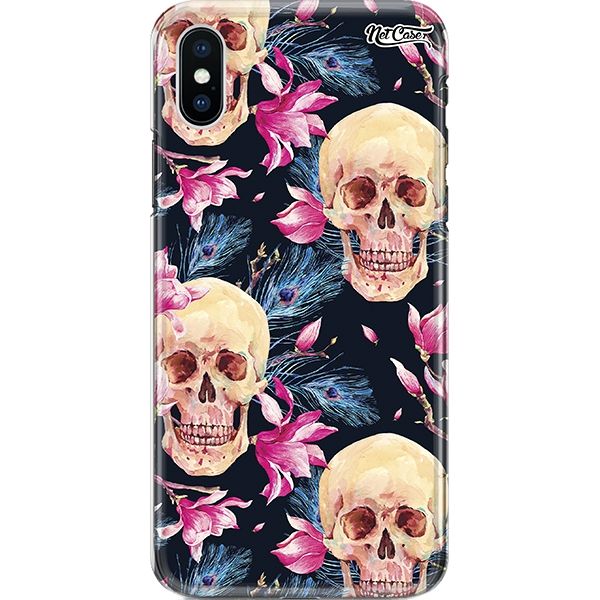 Capa Silicone NetCase Chapada Skull of Peacock Feathers