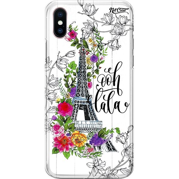 Capa Silicone NetCase Chapada Floral Eiffel Tower