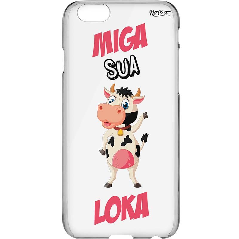 Capa Silicone NetCase Transparente 'Miga Sua Loka'