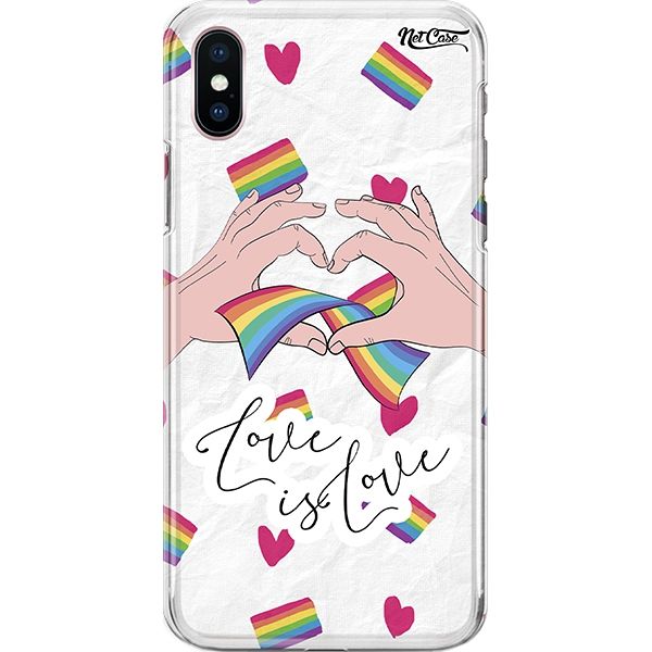Capa Silicone NetCase Chapada Fitas Arco Íris: Love is Love