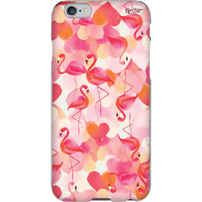 Capa Silicone NetCase Chapada Flamingos e Corações