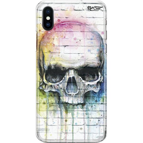 Capa Silicone NetCase Chapada Watercolor Skull On the Wall