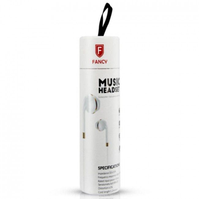Fone de Ouvido Tubo Fancy F-B02 - Branco