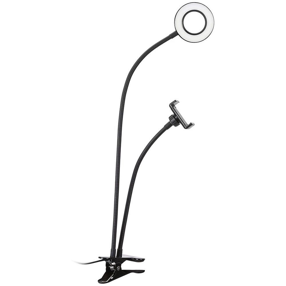 Suporte Multifuncional para Celular com Ring Light Usb - Preto