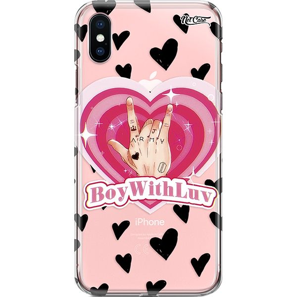 Capa Silicone NetCase Transparente Army: BoyWithLuv