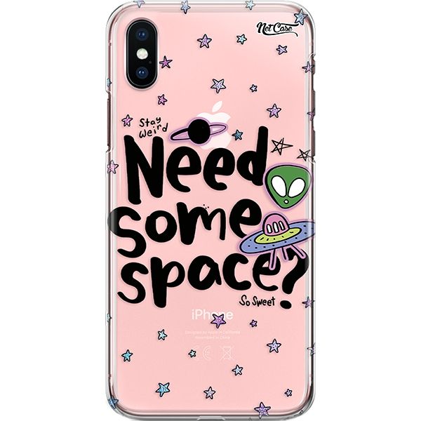 Capa Silicone NetCase Transparente Stay Weird: Need Some Space?