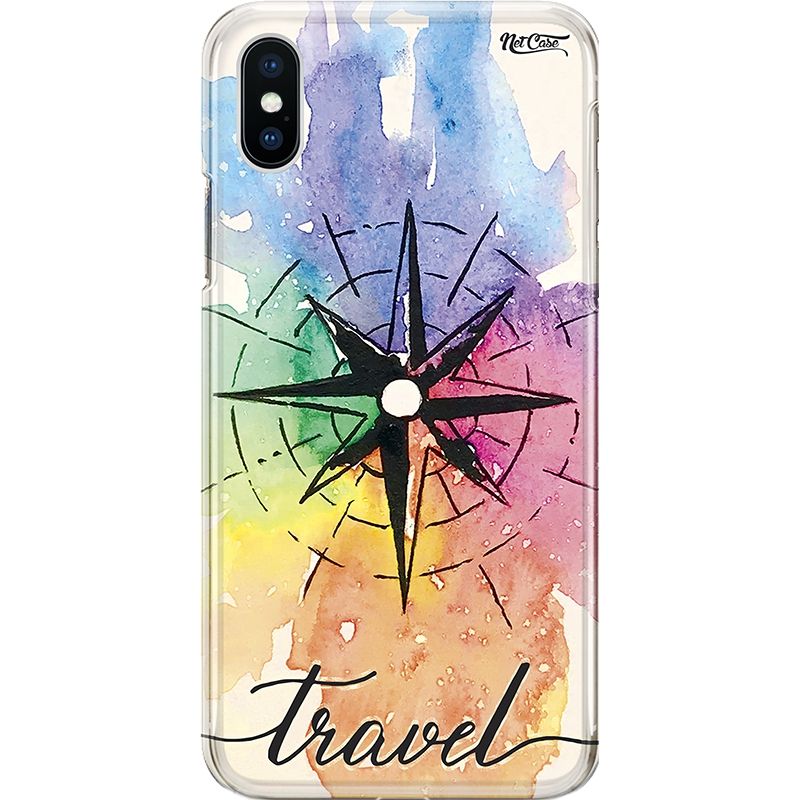 Capa Silicone NetCase Chapada Aquarela Rosa dos Ventos Travel