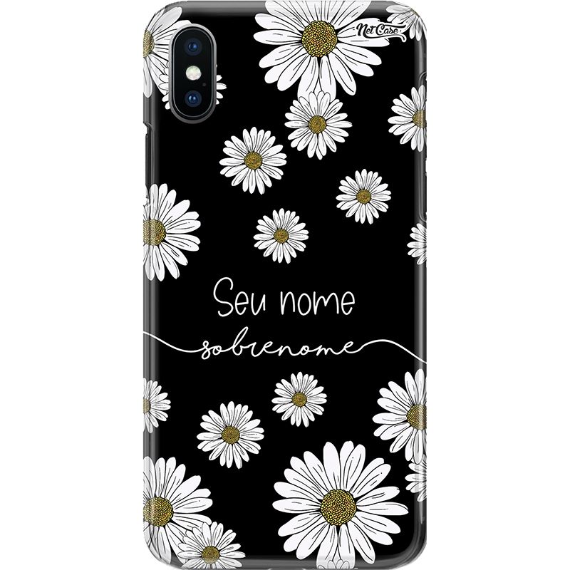 Capa Silicone NetCase Chapada Nome Margaridas