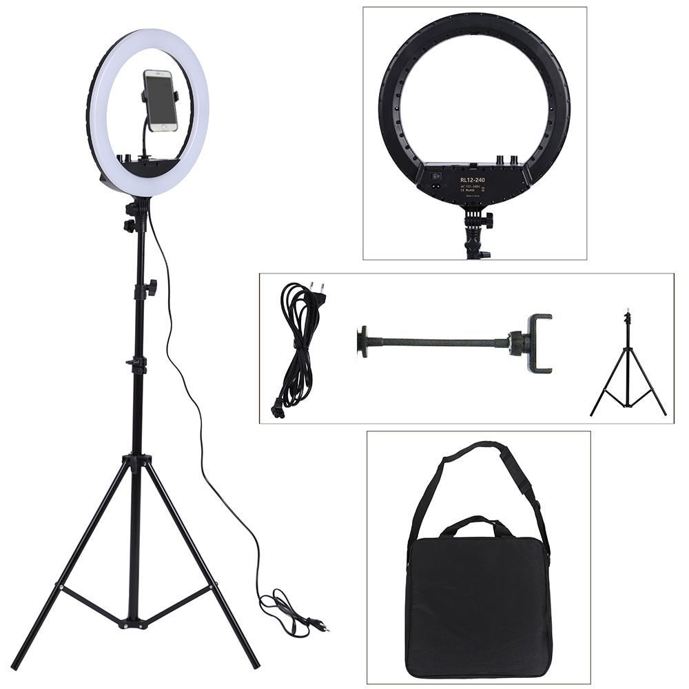 Ring Light 18'' com Tripé e Suporte Lucacell - Iluminador de Led 