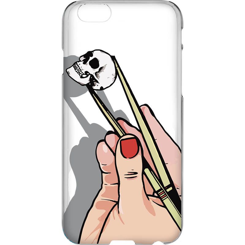 Capa Silicone NetCase Transparente Sushi Skull