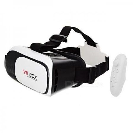 Óculos VR Box - Realidade Virtual RK3Plus - 3D + Controle Bluetooth Branco