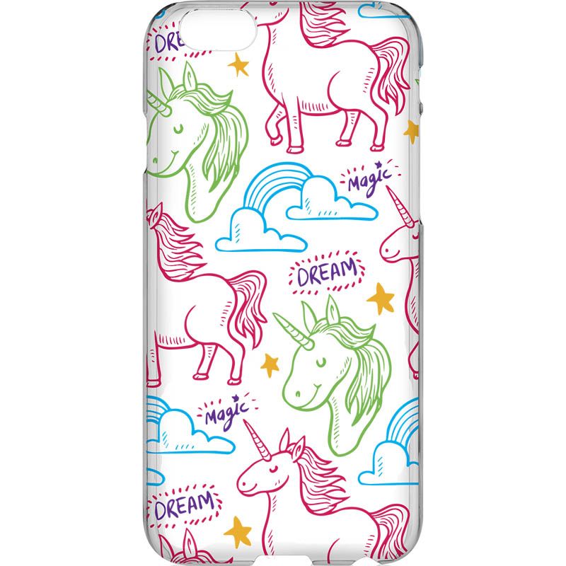 Capa Silicone NetCase Transparente Unicórnios Dream Magic