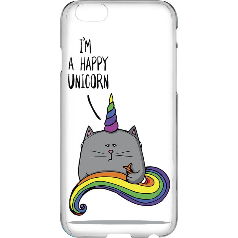 Capa Silicone NetCase Transparente I'M a Happy Unicorn