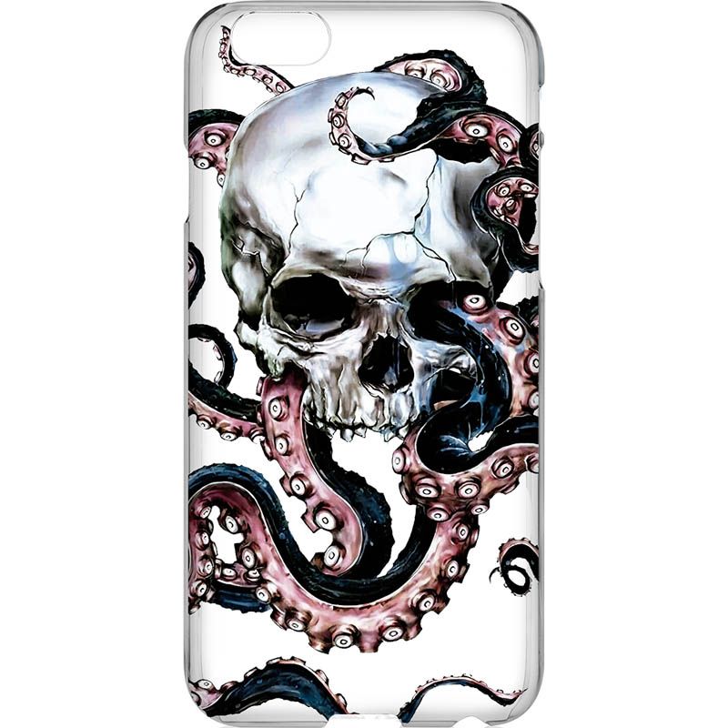 Capa Silicone NetCase Transparente Skull and Octopus