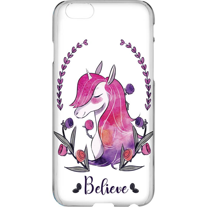 Capa Silicone NetCase Transparente Unicorn: Believe
