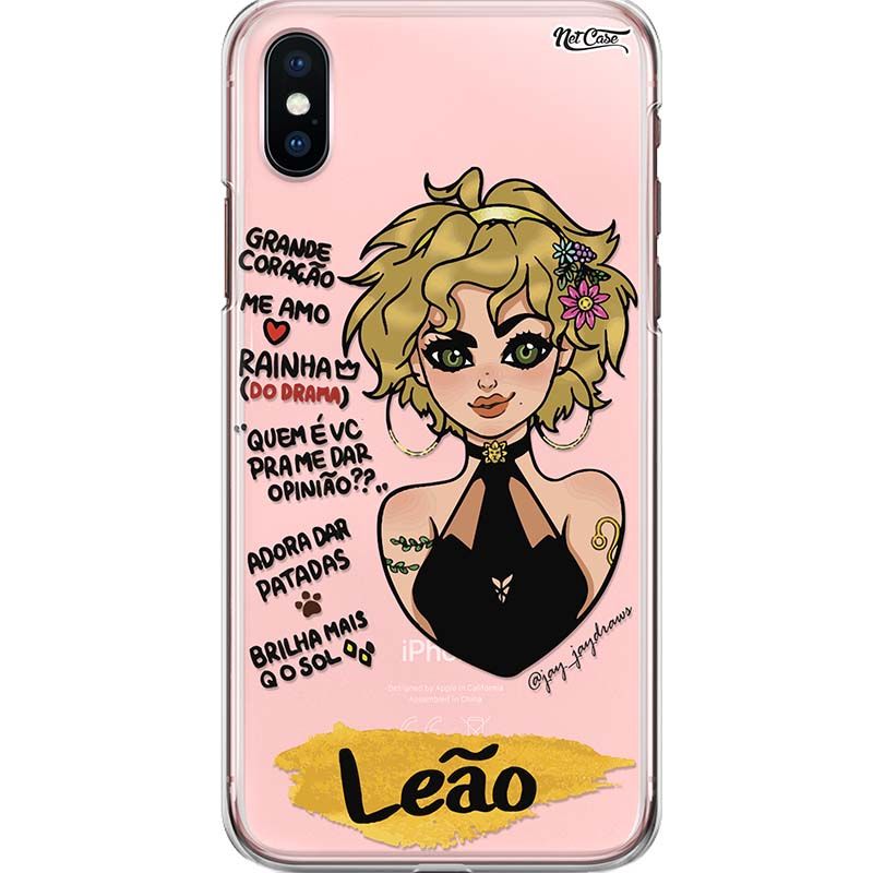 Capa Silicone NetCase Transparente Signo Leão