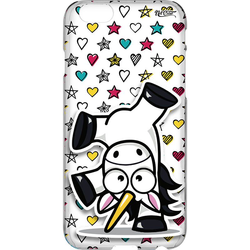 Capa Silicone NetCase Transparente Unicórnio Às Avessas