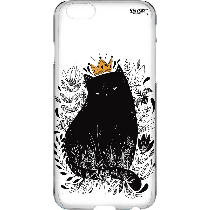 Capa Silicone NetCase Transparente King Black Cat  