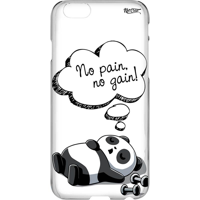 Capa Silicone NetCase Transparente Panda No Pain, No Gain!