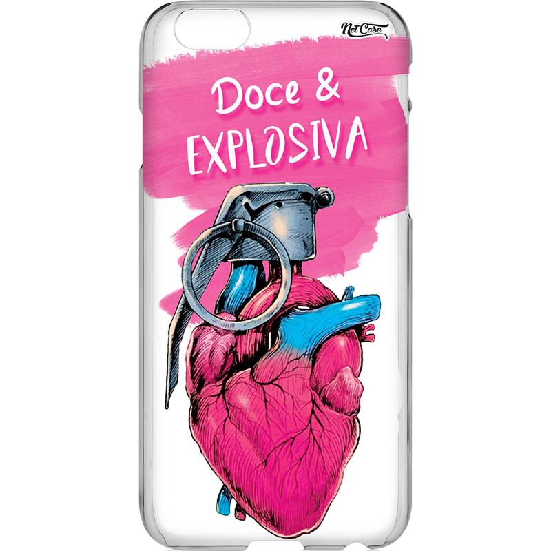 Capa Silicone NetCase Transparente 'Doce & Explosiva'