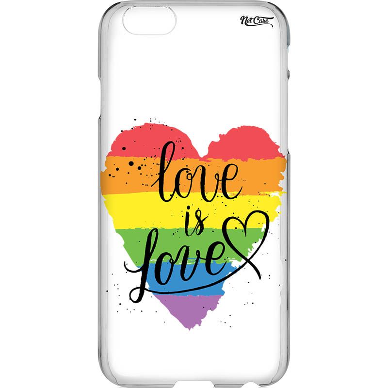 Capa Silicone NetCase Transparente Love is Love
