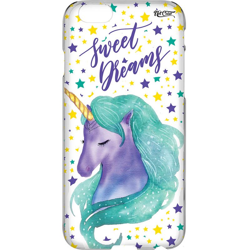 Capa Silicone NetCase Transparente Unicórnio Estrelinhas Sweet Dreams