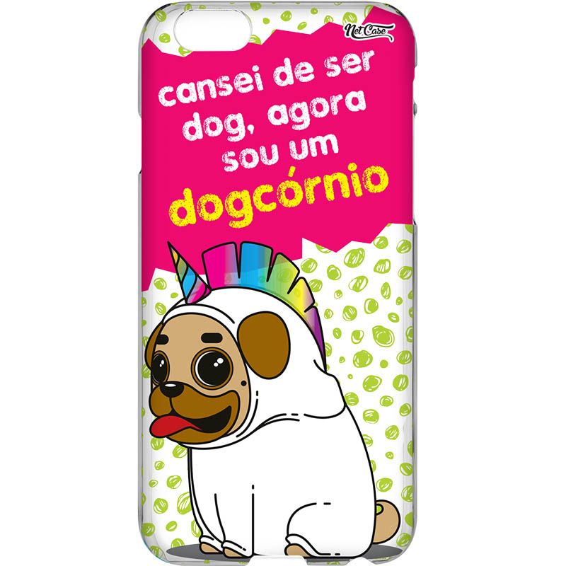 Capa Silicone NetCase Transparente ''Dogcórnio''