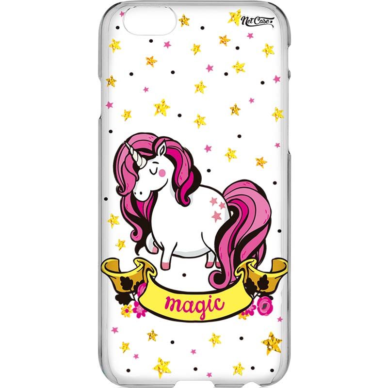 Capa Silicone NetCase Transparente Unicórnio Magic