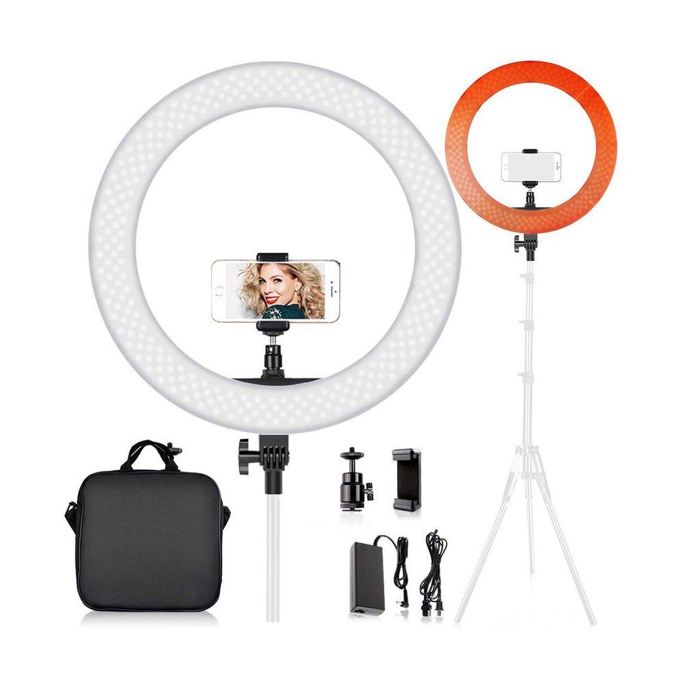 Ring Light 18'' com Tripé e Suporte Lucacell - Iluminador de Led 