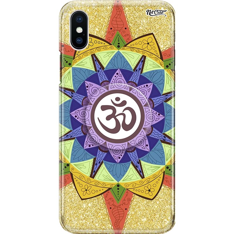 Capa Netcase Glitter + Pop 3in1 Dourado - Mandala Hindu