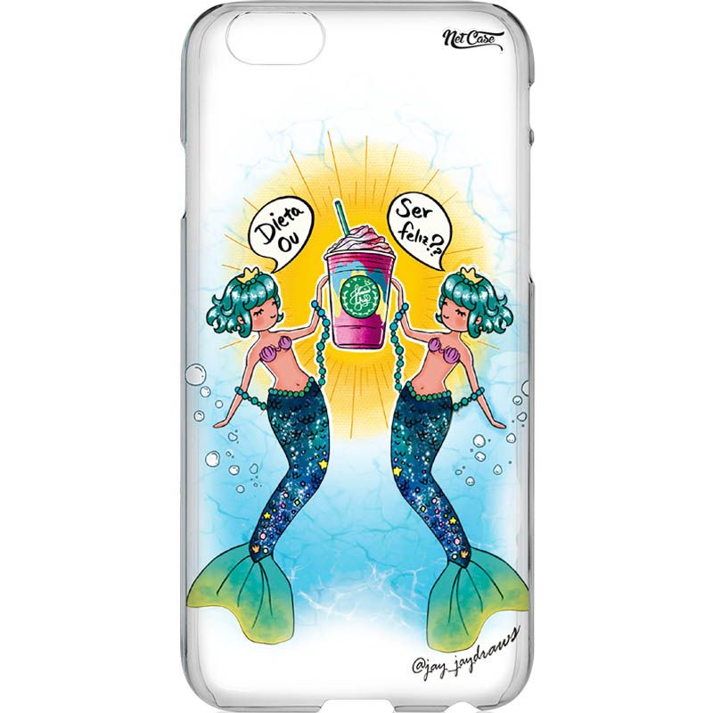 Capa Silicone NetCase Transparente Twin Mermaids
