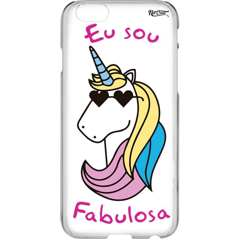 Capa Silicone NetCase Transparente Eu Sou Fabulosa