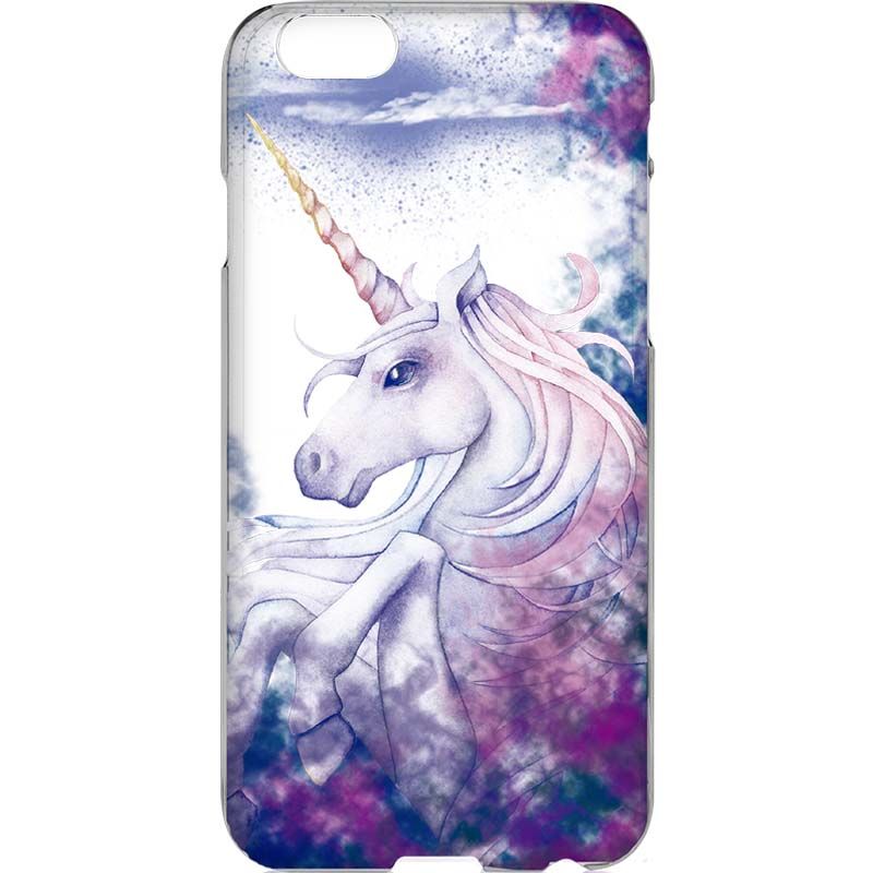 Capa Silicone NetCase Transparente Unicórnio Lilás