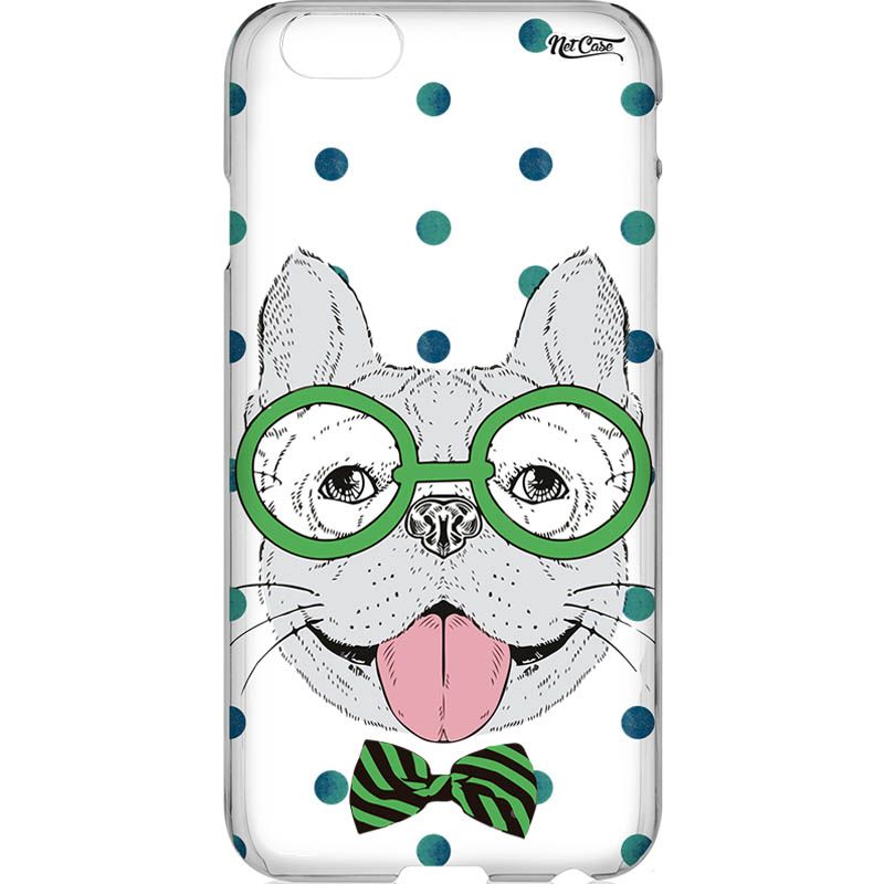 Capa Silicone NetCase Transparente Dog Round Glsses