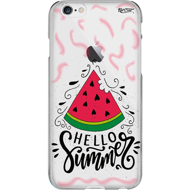 Capa Silicone NetCase Transparente Melancia: Hello Summer