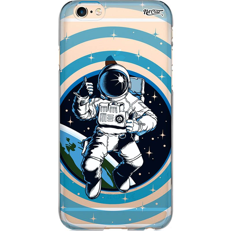 Capa Silicone NetCase Transparente Astronaut Enjoying