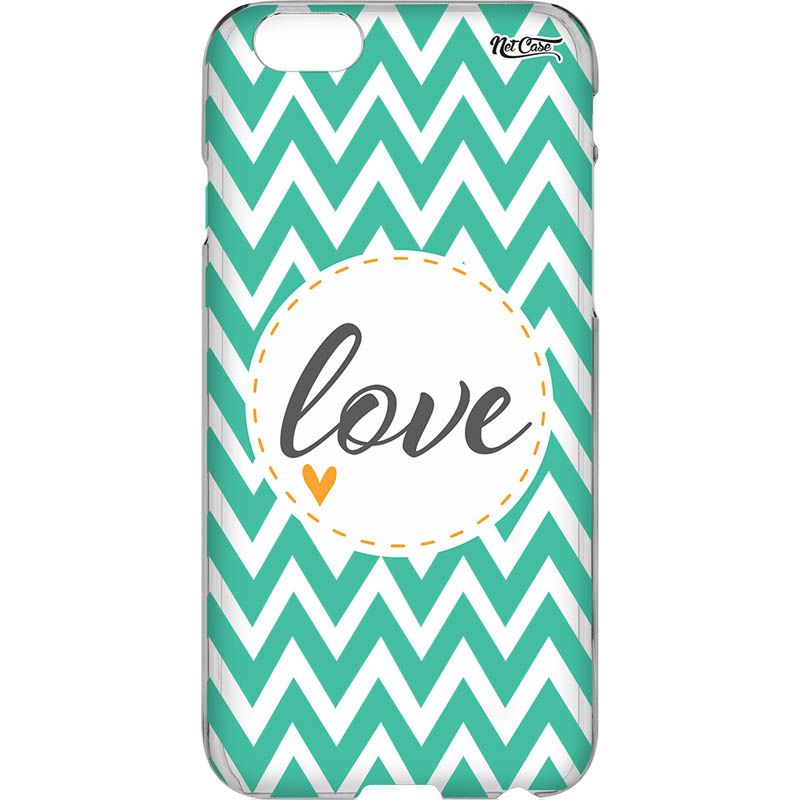 Capa Silicone NetCase Transparente Zig Zag Love