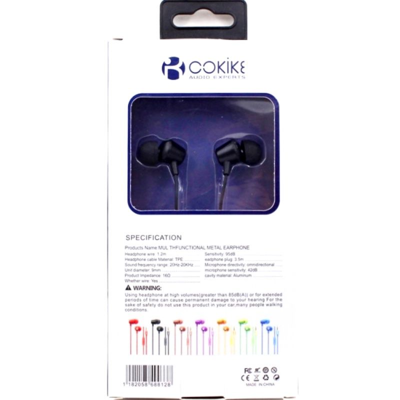 Fone de Ouvido Cokike X-12 - Preto