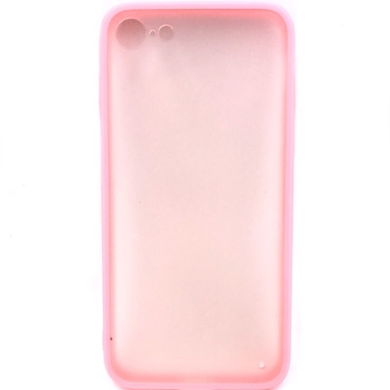 Capa Acrílica Fosca - Transparente Borda Rosa