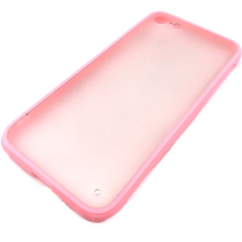 Capa Acrílica Fosca - Transparente Borda Rosa