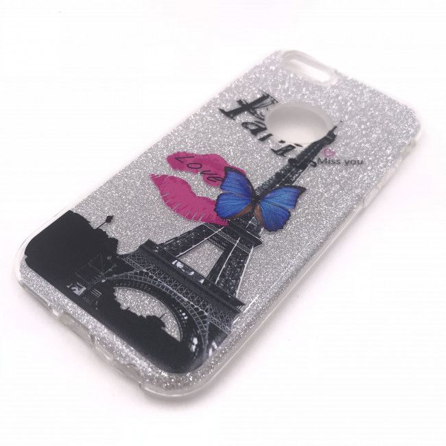 Capa Duplo Glitter - Torre Eiffel Kiss