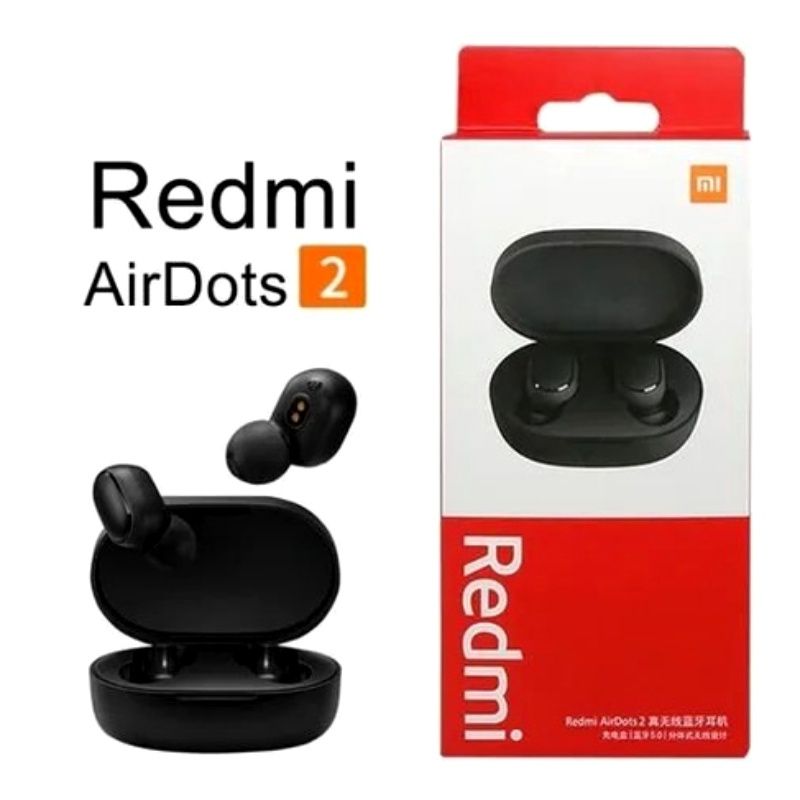 Fone de Ouvido Sem Fio Bluetooth Redmi Airdots 2 - 1° Linha - Preto