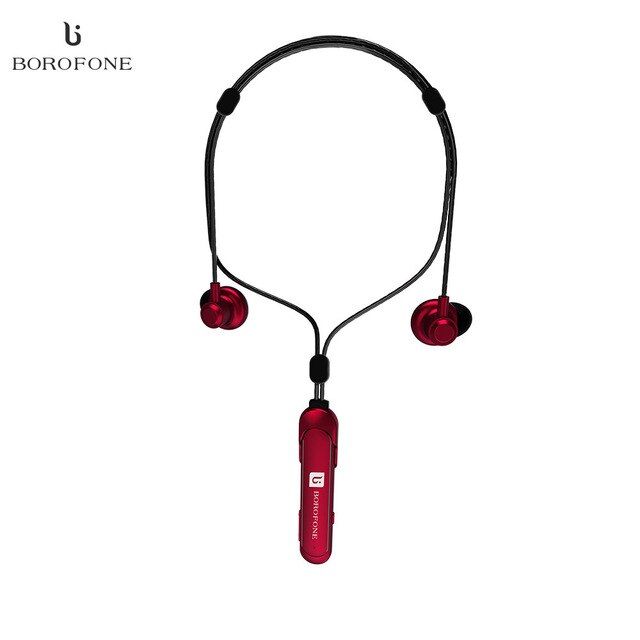 Fone de Ouvido Bluetooth Borofone 2 em 1 BE10 - Vermelho