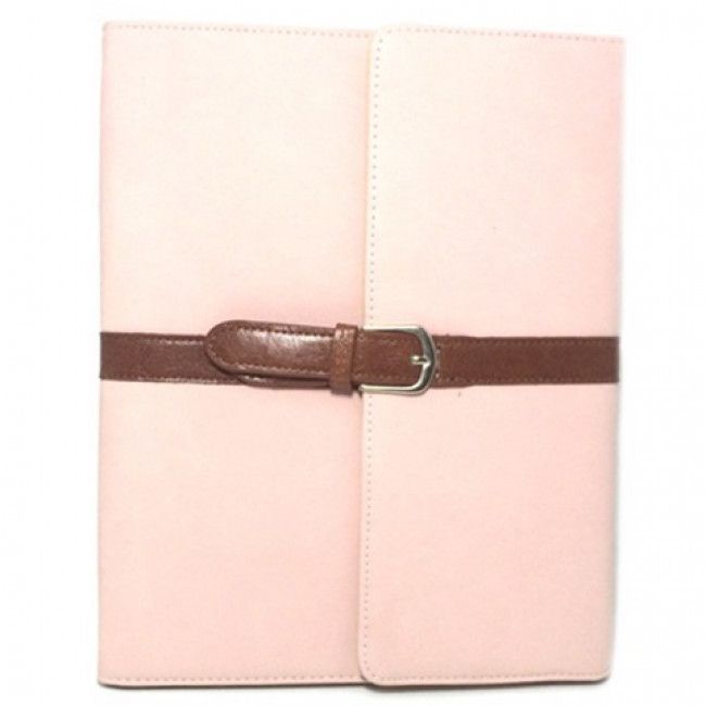 Capa Livro Fivela para IPad 2/3/4 - Rosa